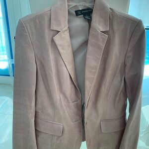 Leather Blazer INC brand size small muted pink NWOT